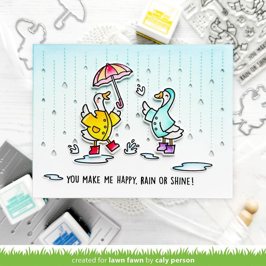 Lawn Fawn - Clear Stamps - Silly Goose, Rain Or Shine!-ScrapbookPal