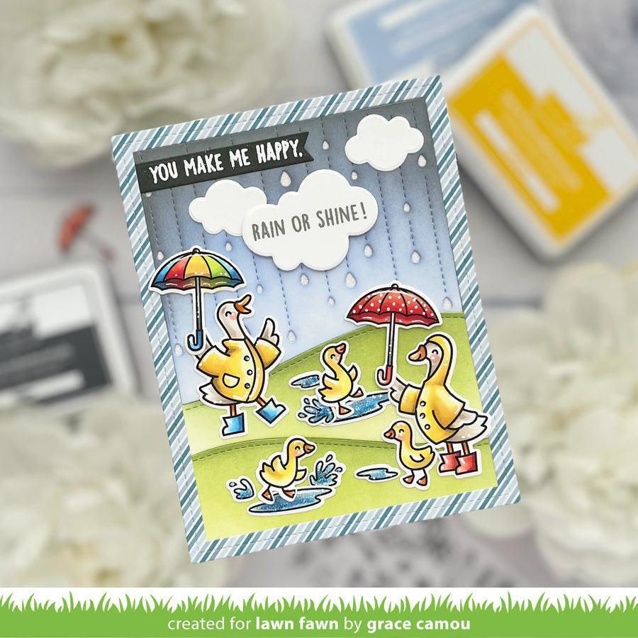 Lawn Fawn - Clear Stamps - Silly Goose, Rain Or Shine!-ScrapbookPal