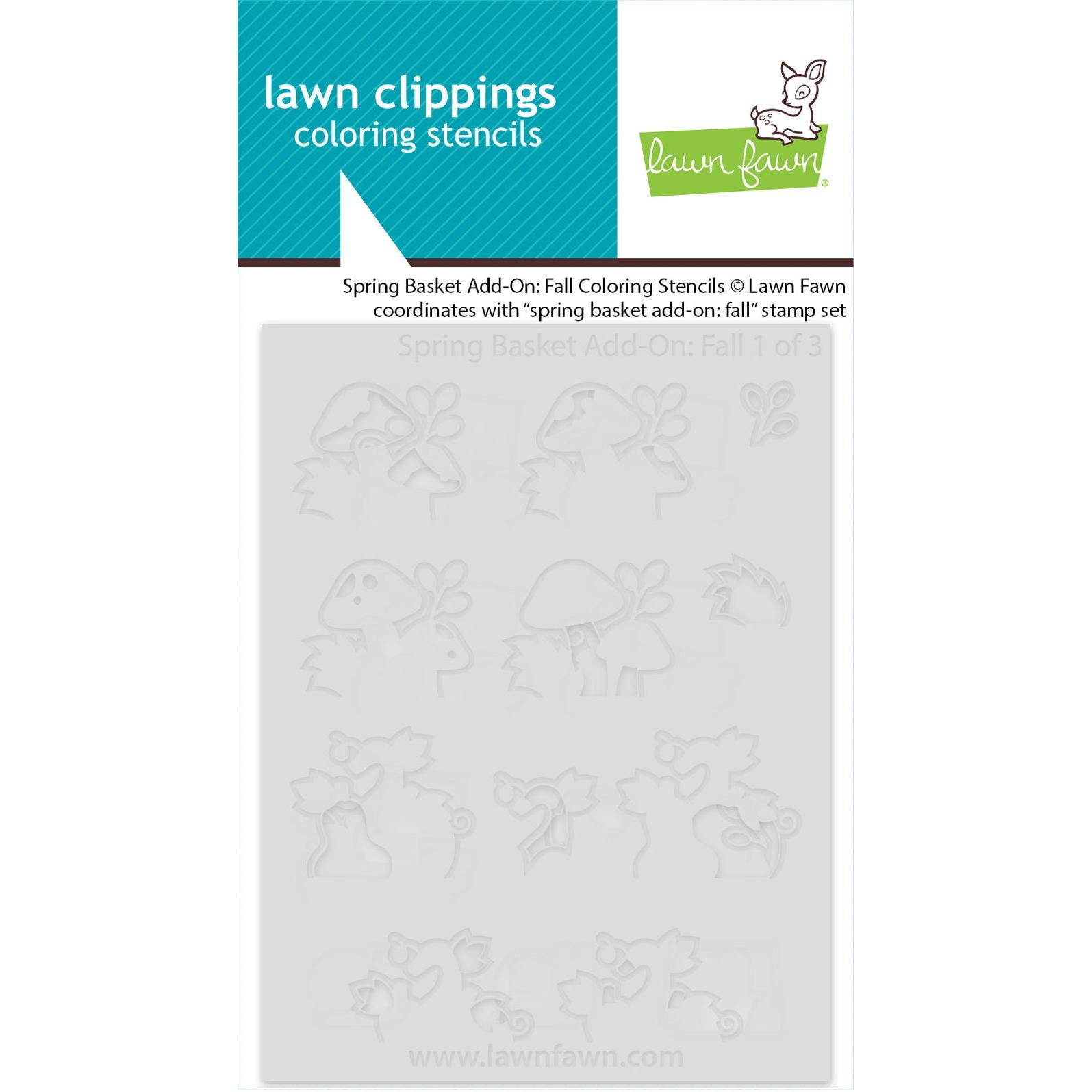 Lawn Fawn - Coloring Stencils - Spring Basket Add-on: Fall-ScrapbookPal