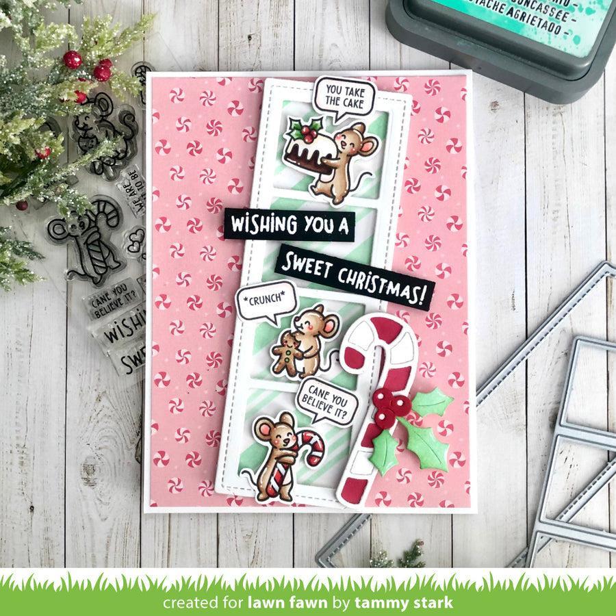 Lawn Fawn - Clear Stamps - Sweet Christmas Mice-ScrapbookPal