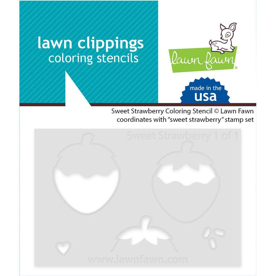 Lawn Fawn - Coloring Stencils - Sweet Strawberry-ScrapbookPal