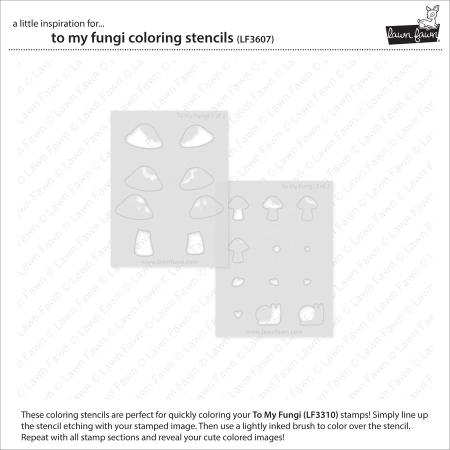 Lawn Fawn - Coloring Stencils - To My Fungi-ScrapbookPal