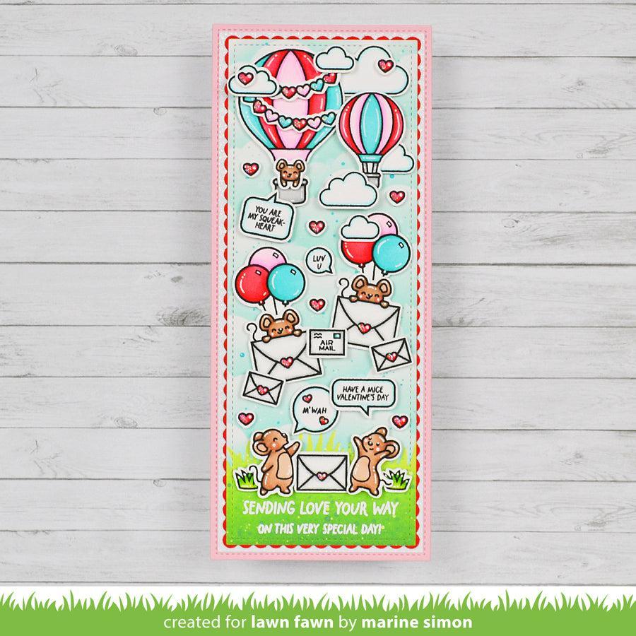 Lawn Fawn - Coloring Stencils - Valentine Mice-ScrapbookPal