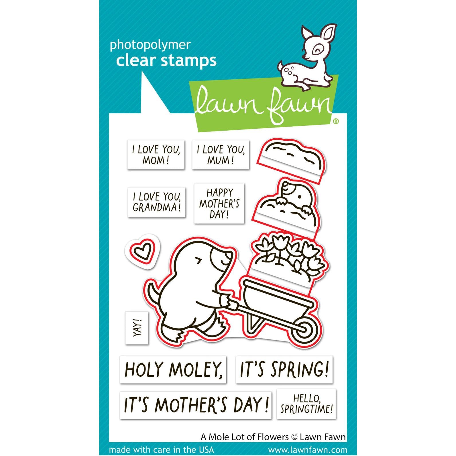 Lawn Fawn - Lawn Cuts - A Mole Lot of Flowers-ScrapbookPal