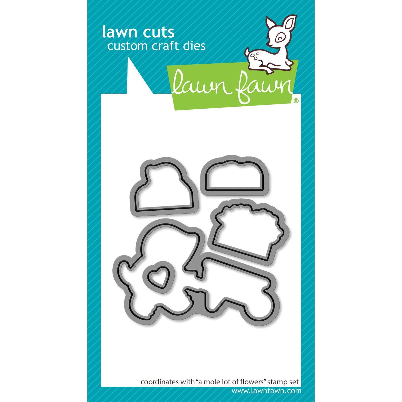 Lawn Fawn - Lawn Cuts - A Mole Lot of Flowers-ScrapbookPal