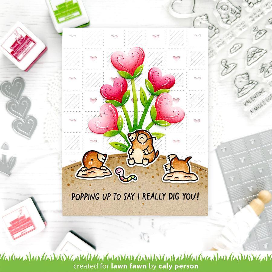 Lawn Fawn - Coloring Stencils - A Mole Lot of Love Add-On-ScrapbookPal