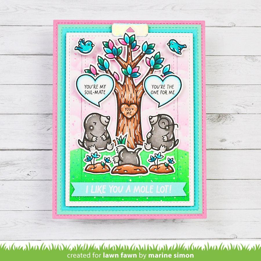 Lawn Fawn - Coloring Stencils - A Mole Lot of Love Add-On-ScrapbookPal