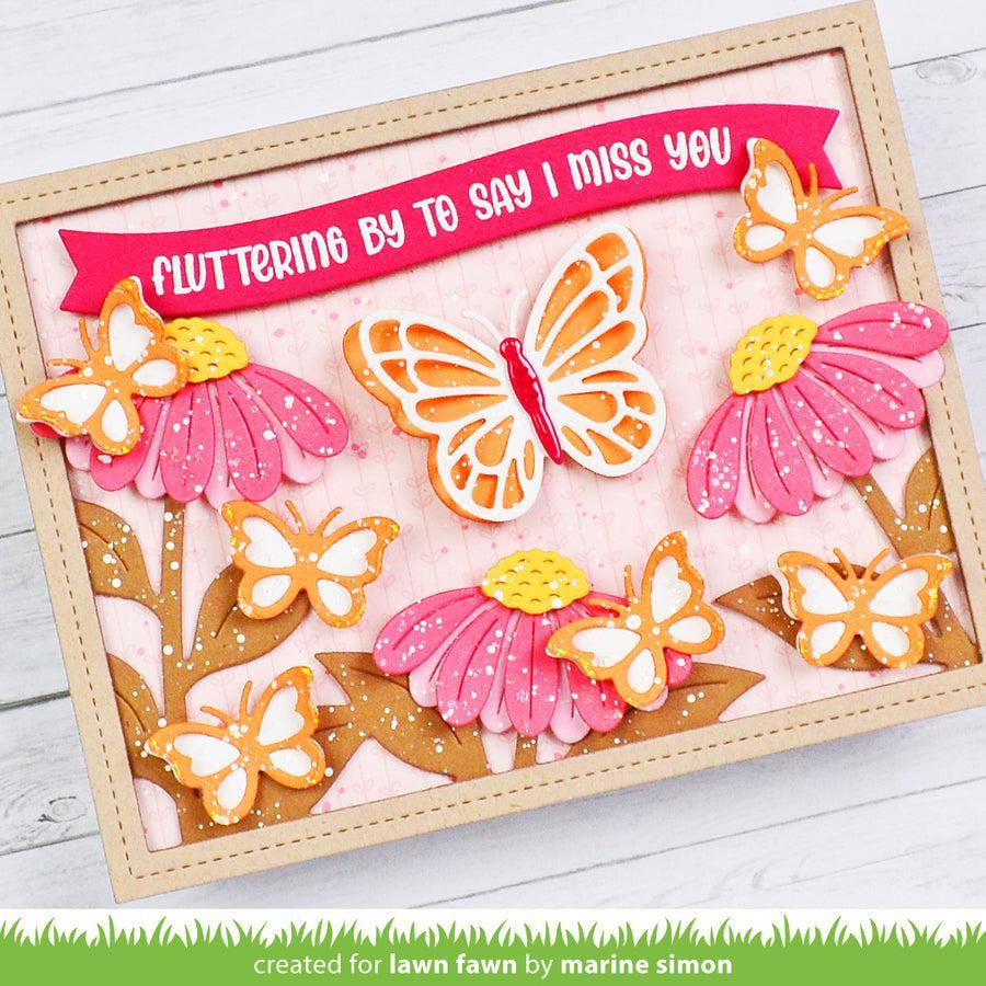 Lawn Fawn - Lawn Cuts - Big Blossom Backdrop: Landscape-ScrapbookPal