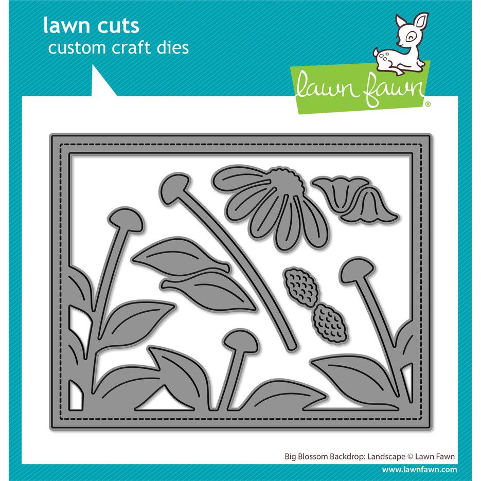 Lawn Fawn - Lawn Cuts - Big Blossom Backdrop: Landscape-ScrapbookPal