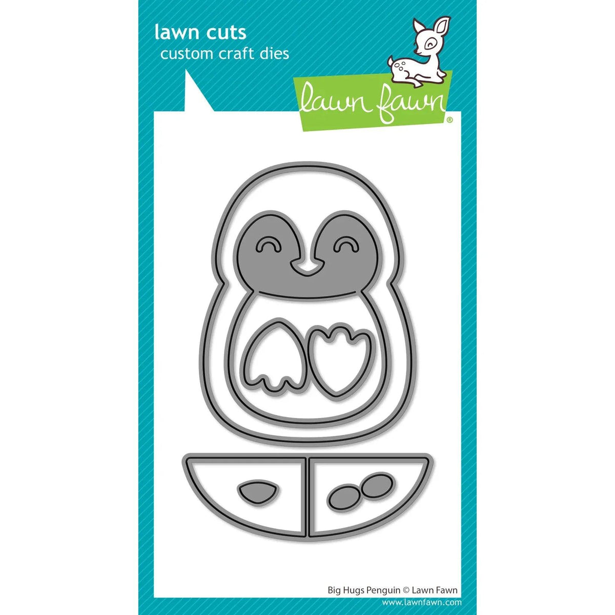 Lawn Fawn - Lawn Cuts - Big Hugs Penguin-ScrapbookPal