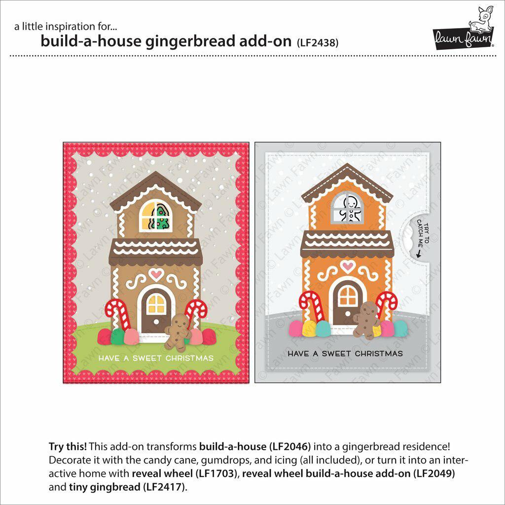 Lawn Fawn - Lawn Cuts - Build-A-House Gingerbread Add-On-ScrapbookPal