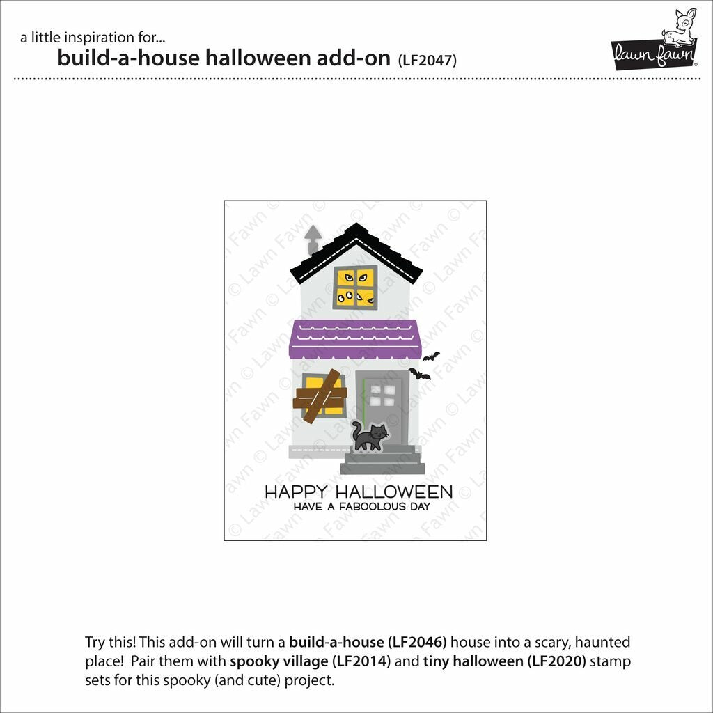 Lawn Fawn - Lawn Cuts - Build-A-House Halloween Add-On-ScrapbookPal
