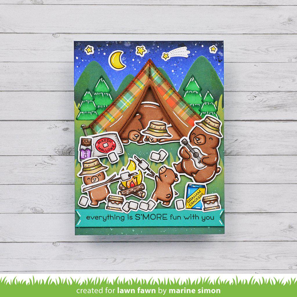 Lawn Fawn - Lawn Cuts - Build-a-Campsite-ScrapbookPal