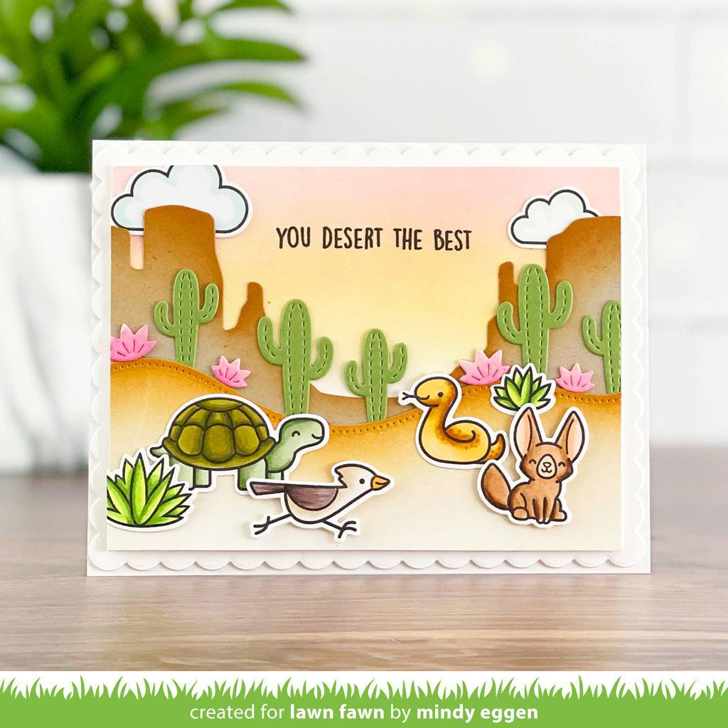 Lawn Fawn - Lawn Cuts - Cactus Hillside Border-ScrapbookPal