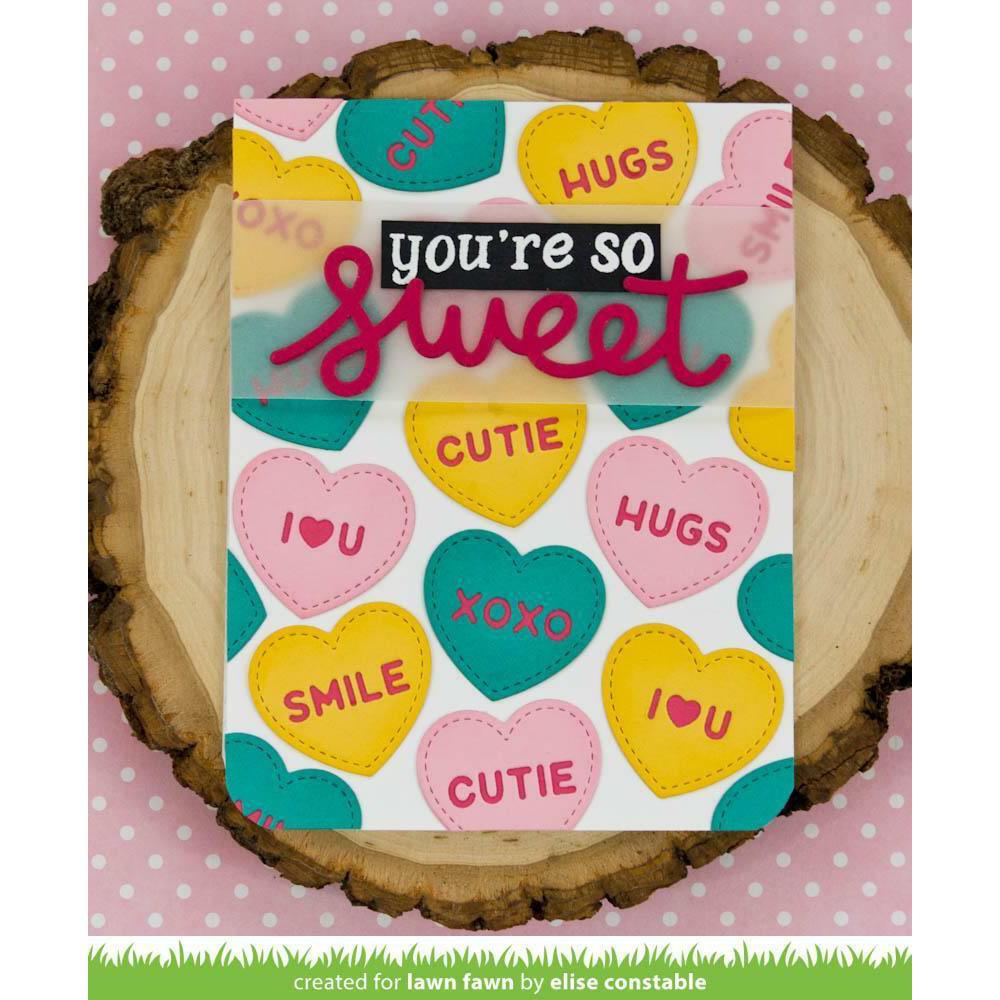 Lawn Fawn - Lawn Cuts - Candy Hearts-ScrapbookPal