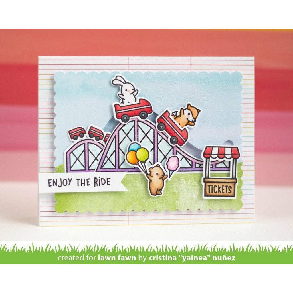 Lawn Fawn - Lawn Cuts - Coaster Critters Slide on Over Add-On-ScrapbookPal