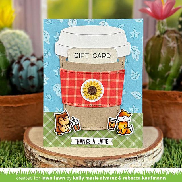 Lawn Fawn - Lawn Cuts - Coffee Cup Gift Card Holder-ScrapbookPal