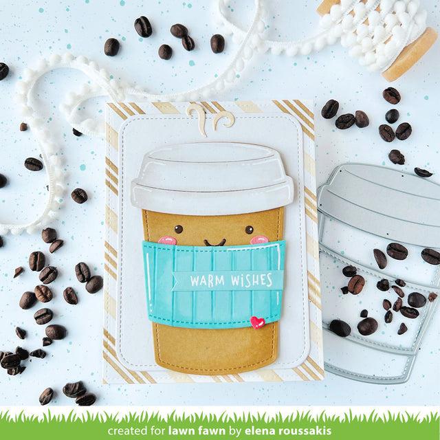 Lawn Fawn - Lawn Cuts - Coffee Cup Gift Card Holder-ScrapbookPal