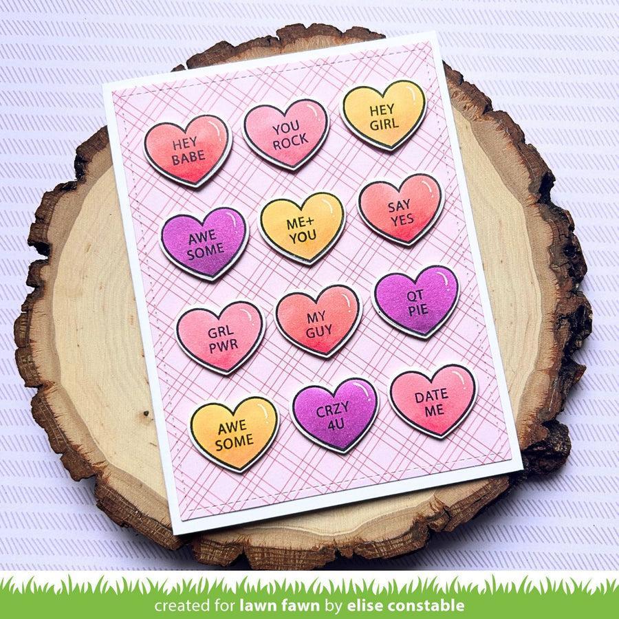Lawn Fawn - Coloring Stencils - Critter Conversation Hearts Add-On-ScrapbookPal
