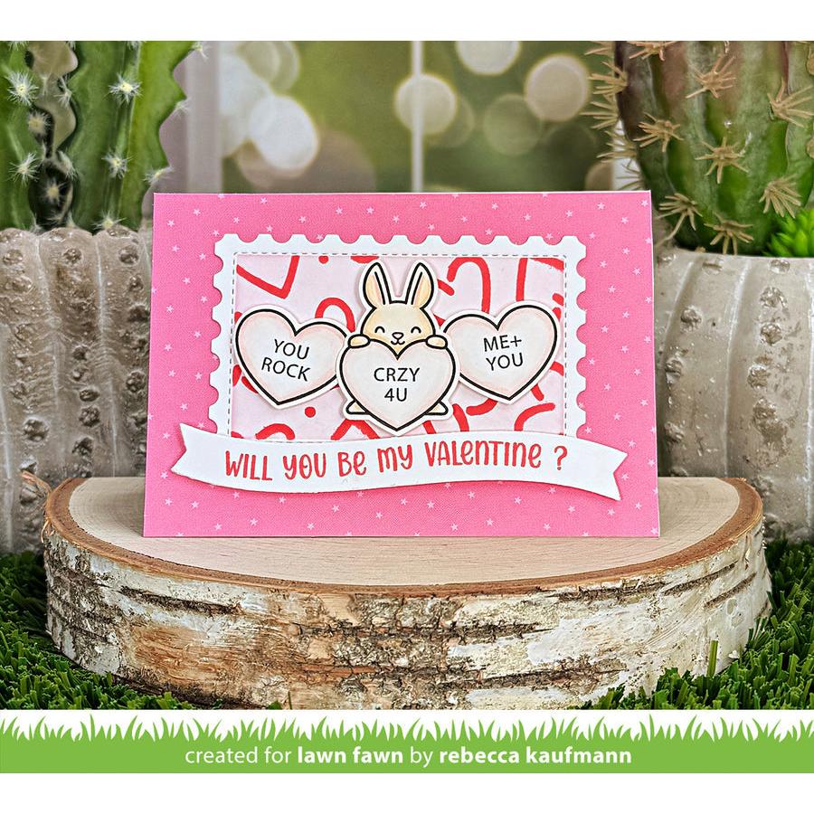 Lawn Fawn - Coloring Stencils - Critter Conversation Hearts Add-On-ScrapbookPal