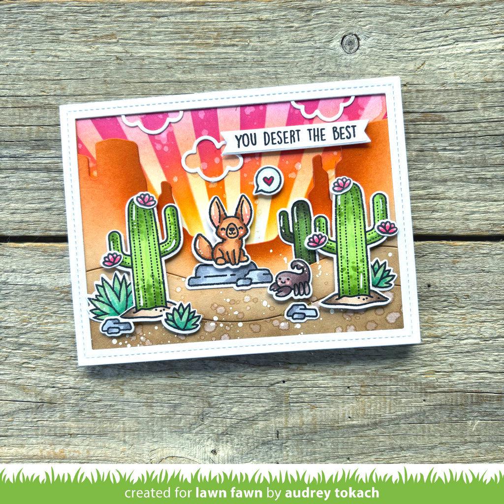 Lawn Fawn - Lawn Cuts - Desert Canyon Backdrop-ScrapbookPal
