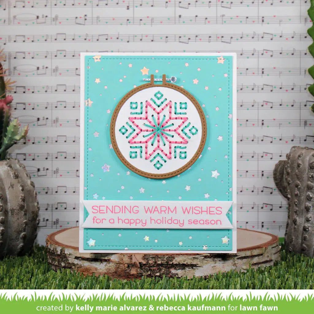 Lawn Fawn - Lawn Cuts - Embroidery Hoop Snowflake Add-On-ScrapbookPal