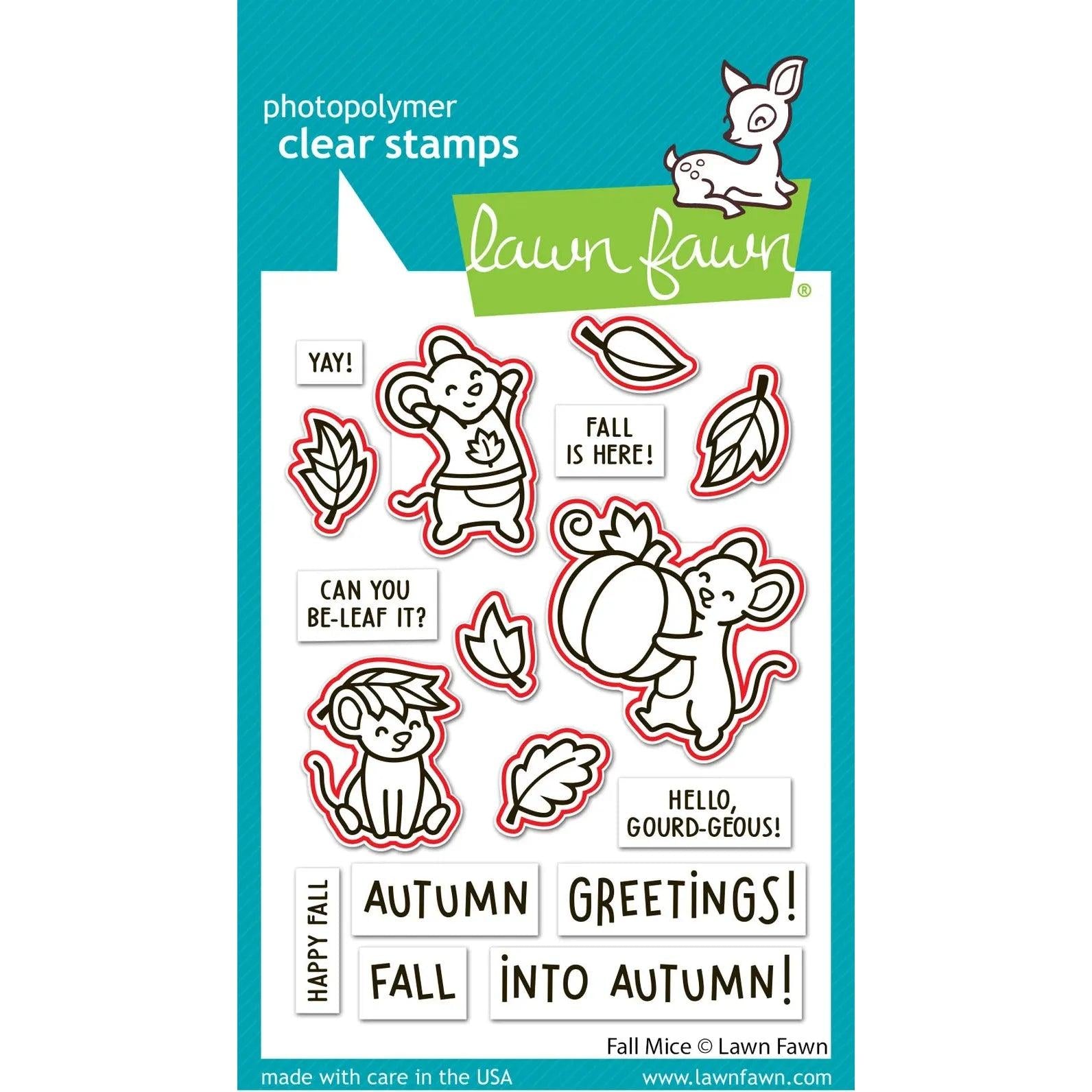 Lawn Fawn - Lawn Cuts - Fall Mice-ScrapbookPal