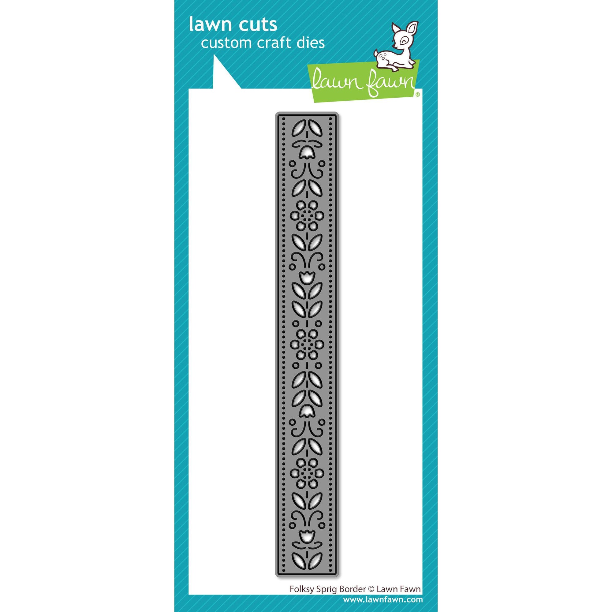 Lawn Fawn - Lawn Cuts - Folksy Sprig Border-ScrapbookPal