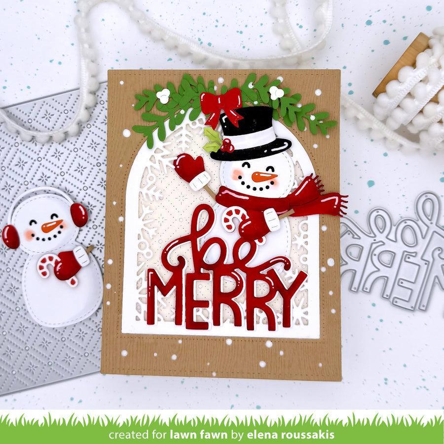 Lawn Fawn - Lawn Cuts - Giant Be Merry-ScrapbookPal