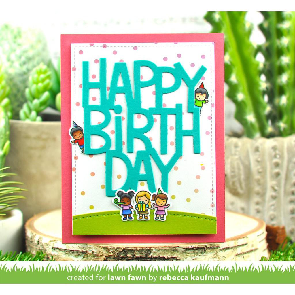 Lawn Fawn - Lawn Cuts - Giant Happy Birthday-ScrapbookPal