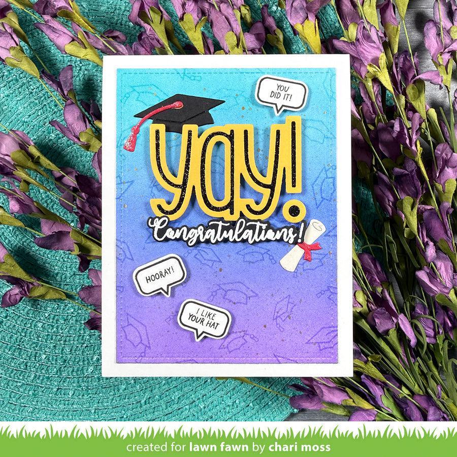 Lawn Fawn - Lawn Cuts - Giant Outlined Yay-ScrapbookPal