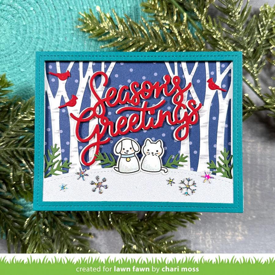 Lawn Fawn - Lawn Cuts - Giant Season's Greetings-ScrapbookPal