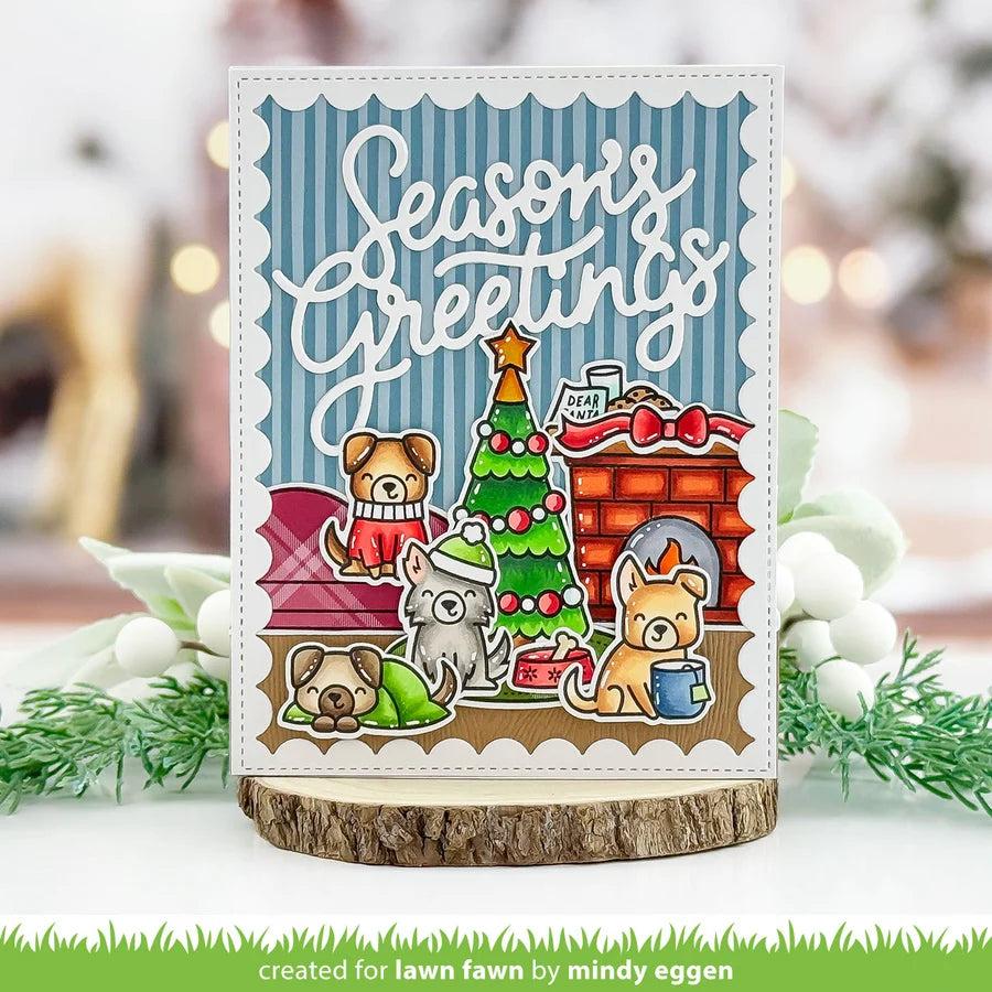 Lawn Fawn - Lawn Cuts - Giant Season's Greetings-ScrapbookPal