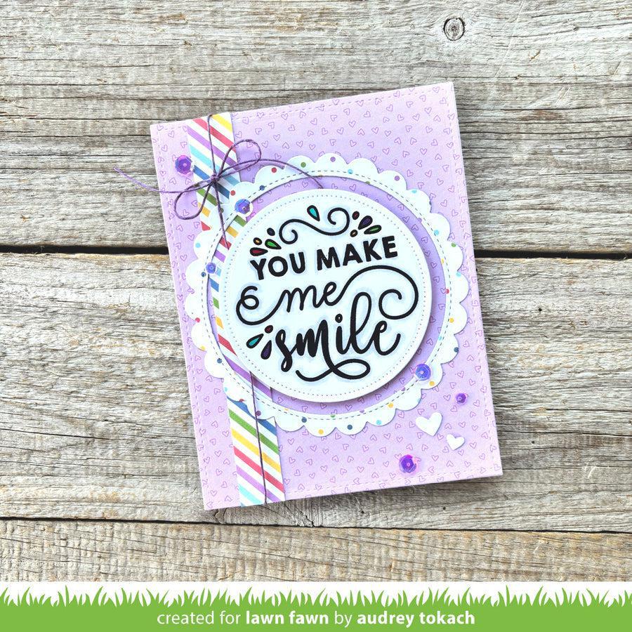 Lawn Fawn - Lawn Cuts - Give It A Whirl Messages: Friends-ScrapbookPal