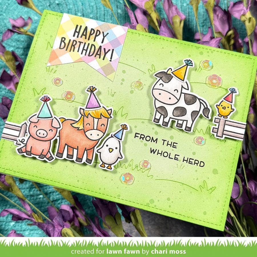 Lawn Fawn - Lawn Cuts - Grassy Pasture Backdrop: Landscape-ScrapbookPal