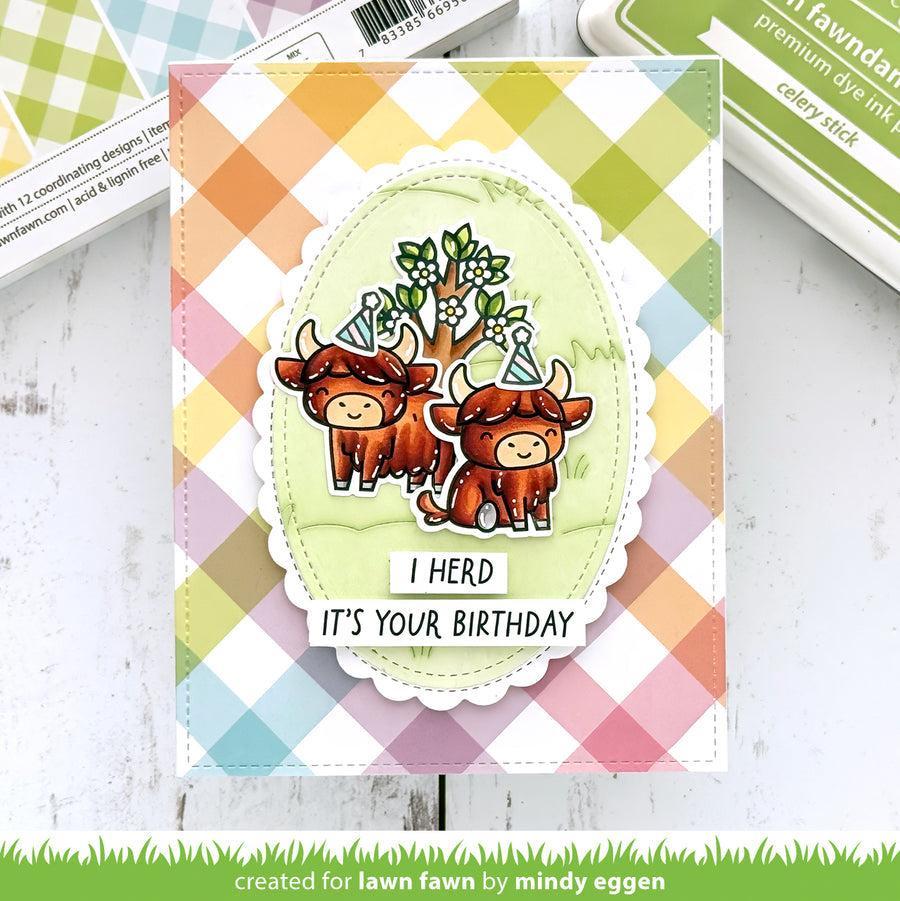 Lawn Fawn - Lawn Cuts - Grassy Pasture Backdrop: Landscape-ScrapbookPal