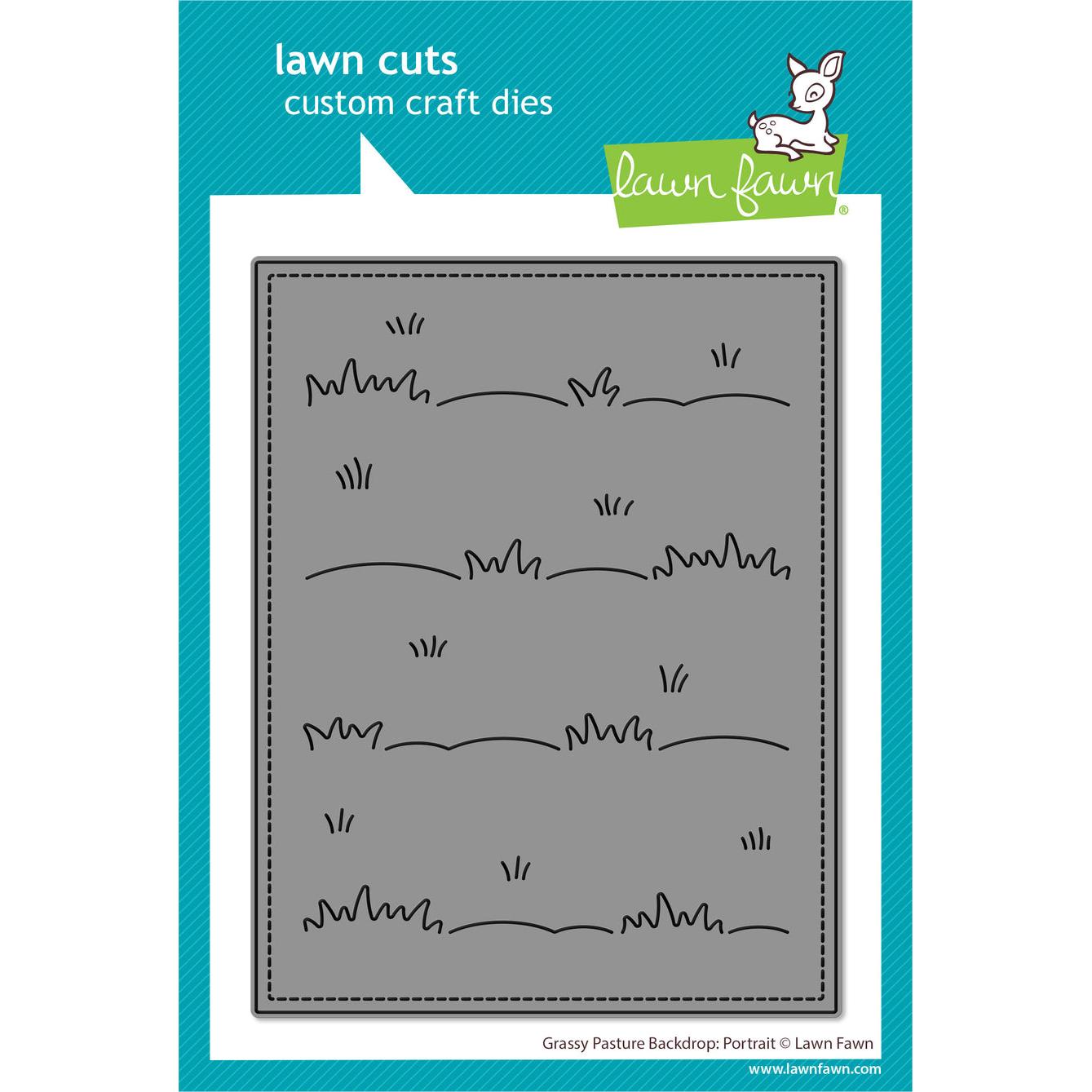 Lawn Fawn - Lawn Cuts - Grassy Pasture Backdrop: Portrait-ScrapbookPal
