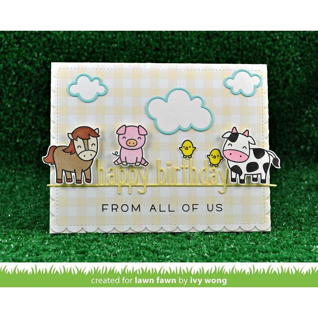 Lawn Fawn - Lawn Cuts - Happy Birthday Line Border-ScrapbookPal