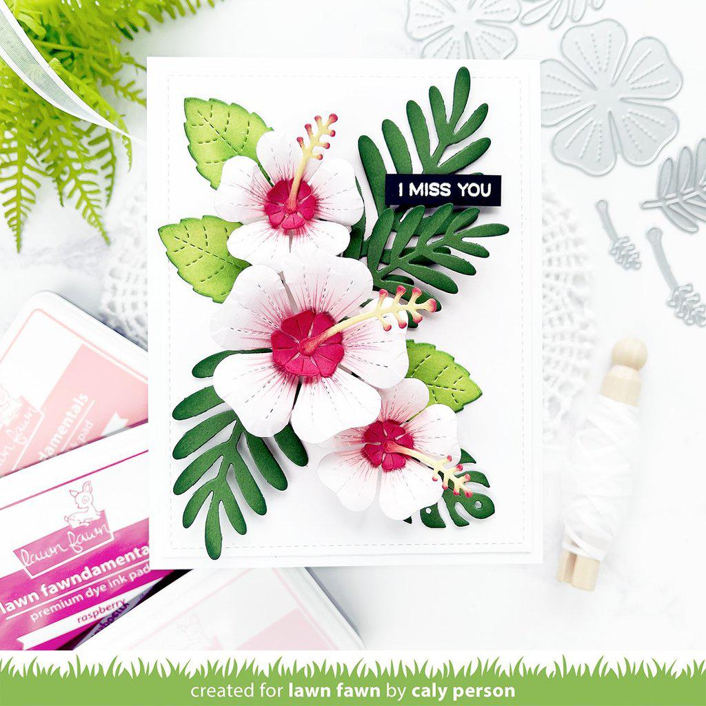 Lawn Fawn - Lawn Cuts - Happy Hibiscus-ScrapbookPal