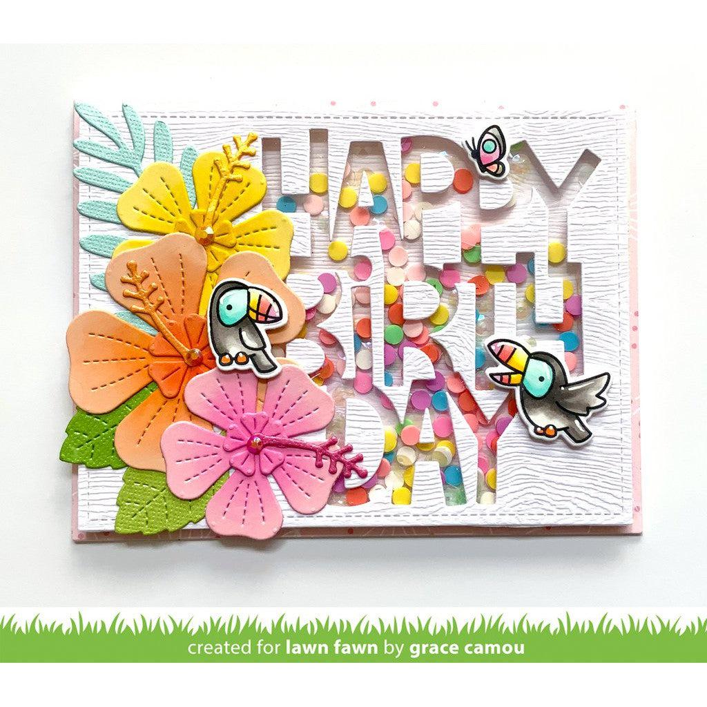 Lawn Fawn - Lawn Cuts - Happy Hibiscus-ScrapbookPal
