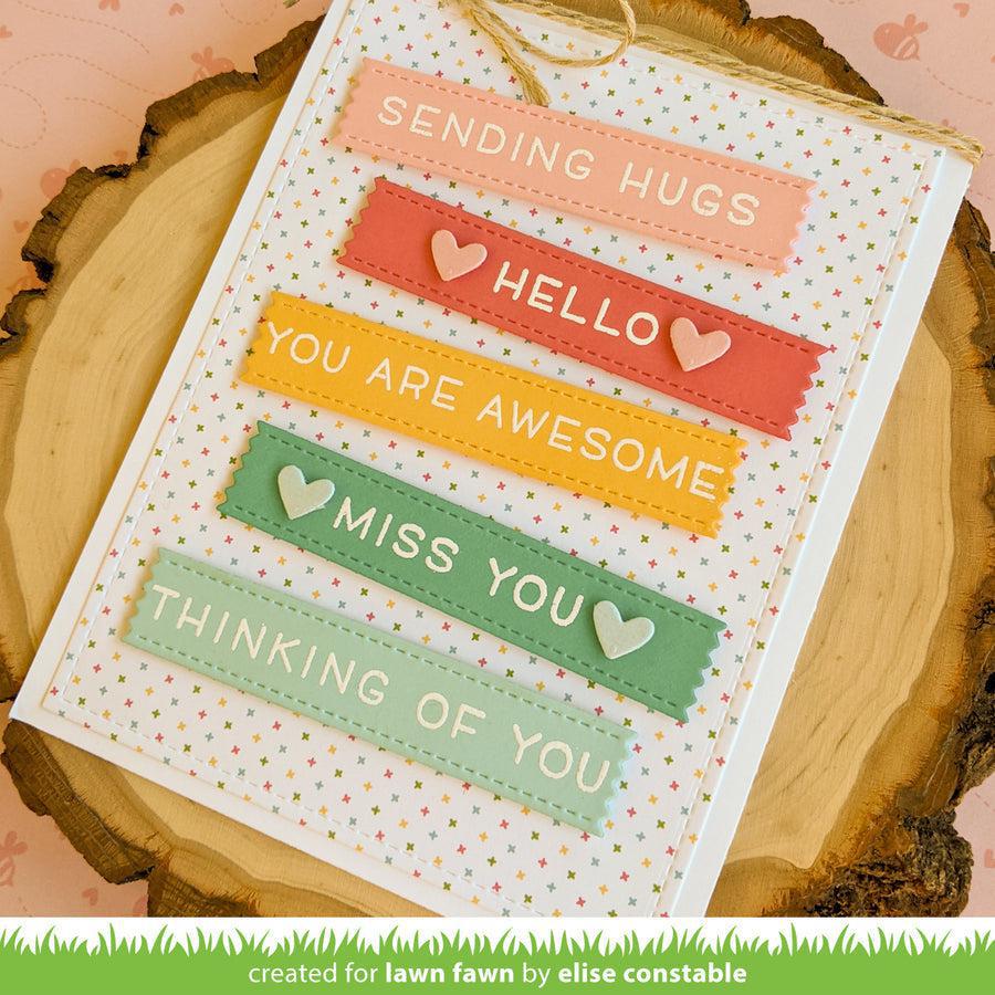 Lawn Fawn - Lawn Cuts - Hearts & Stars Skinny Tag-ScrapbookPal