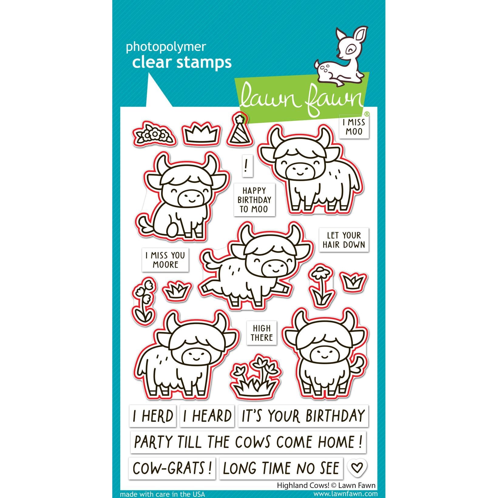 Lawn Fawn - Lawn Cuts - Highland Cows!-ScrapbookPal