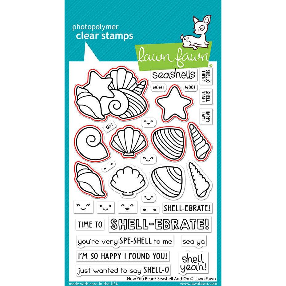 Lawn Fawn - Lawn Cuts - How You Bean? Seashell Add-On-ScrapbookPal