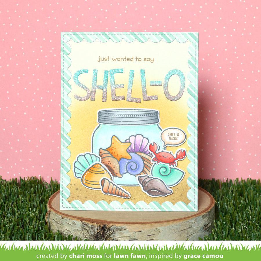 Lawn Fawn - Lawn Cuts - How You Bean? Seashell Add-On-ScrapbookPal