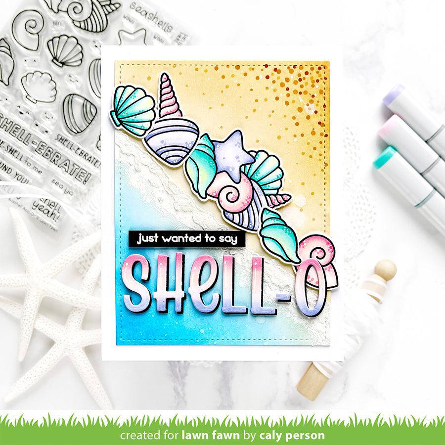 Lawn Fawn - Lawn Cuts - How You Bean? Seashell Add-On-ScrapbookPal