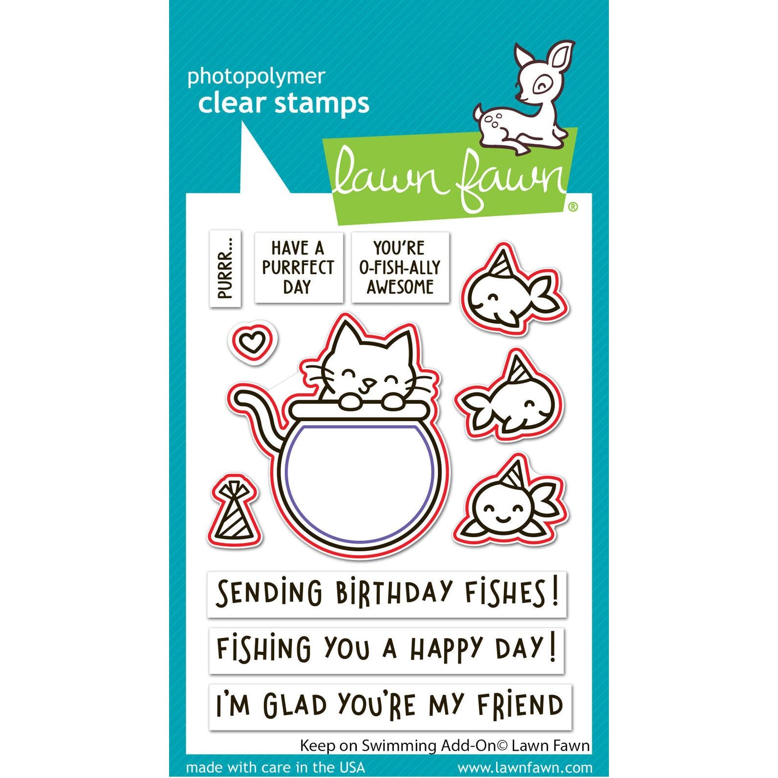 Lawn Fawn - Lawn Cuts - Keep On Swimming Add-On-ScrapbookPal