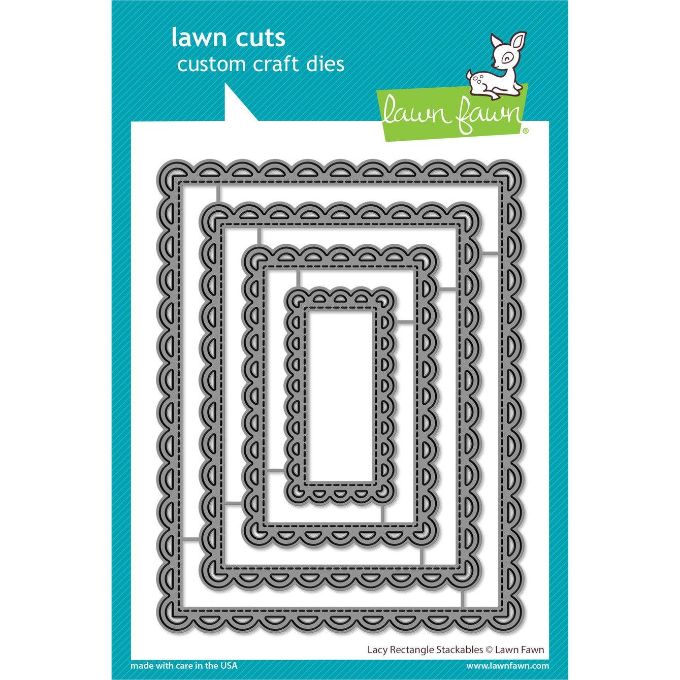 Lawn Fawn - Lawn Cuts - Lacy Rectangle Stackables-ScrapbookPal