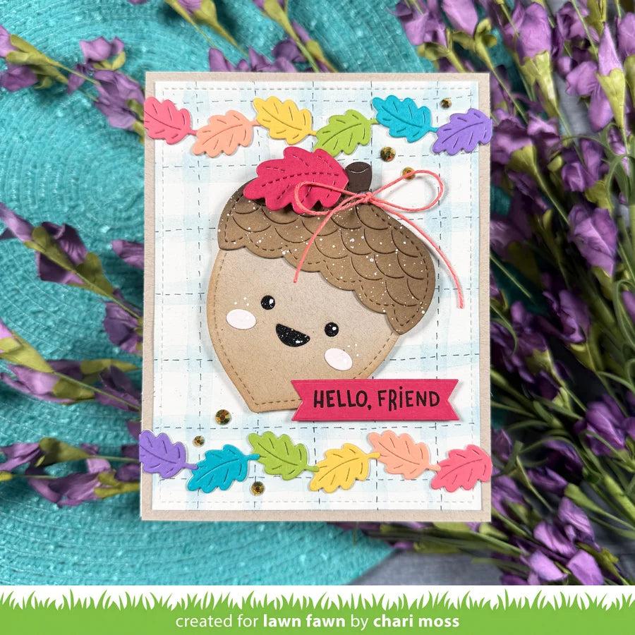 Lawn Fawn - Lawn Cuts - Leaf And Acorn Border-ScrapbookPal