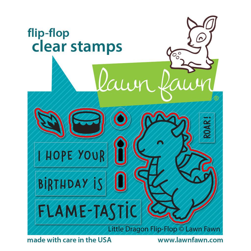 Lawn Fawn - Lawn Cuts - Little Dragon Flip Flop-ScrapbookPal