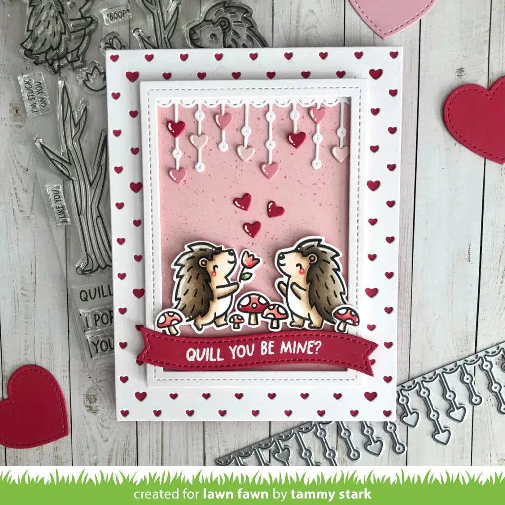 Lawn Fawn - Lawn Cuts - Little Heart Strings Border-ScrapbookPal